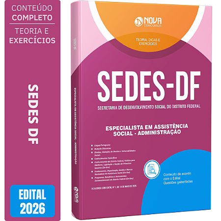 Apostila SEDES DF 2026 - Administração