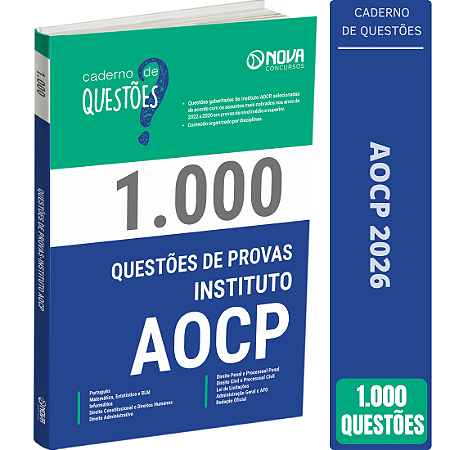 Livro 1.000 Questões Gabaritadas do Instituto AOCP