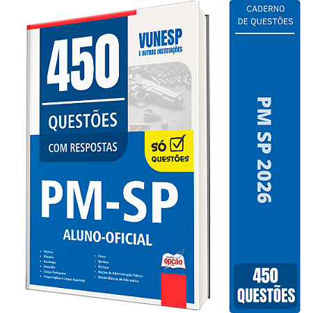 Caderno de 450 Questões PM SP Aluno Oficial