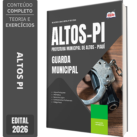 Apostila Prefeitura de Altos PI 2026 - Guarda Municipal