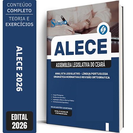 Apostila ALECE 2026 Analista Legislativo - Língua Portuguesa - Gramática Normativa e Revisão Ortográfica