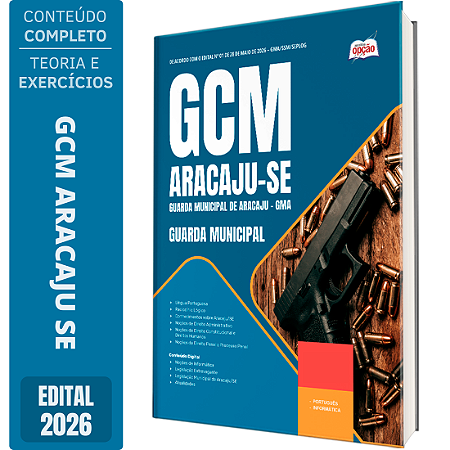 Apostila Prefeitura de Aracaju SE 2026 GCM - Guarda Municipal