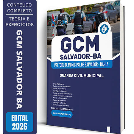 Apostila Prefeitura de Salvador BA 2026 GCM - Guarda Civil Municipal