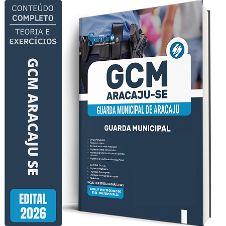 Apostila Prefeitura de Aracaju SE 2026 GCM - Guarda Municipal