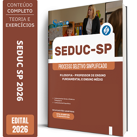 Apostila SEDUC SP 2026 Professor de Ensino Fundamental e Ensino Médio - Filosofia