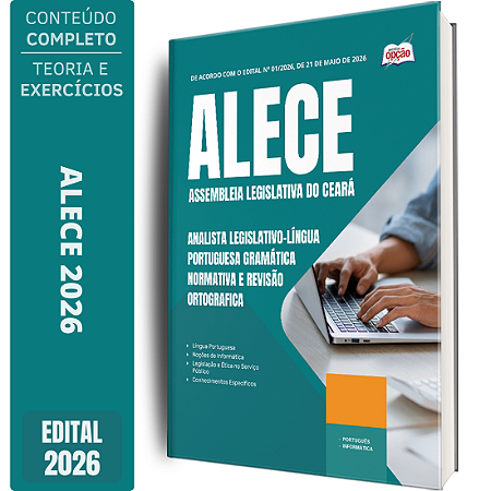 Apostila ALECE 2026 Analista Legislativo Língua Portuguesa - Gramática Normativa e Revisão Ortográfica