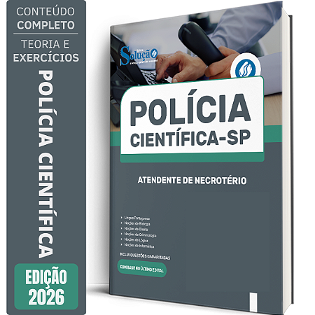 Apostila Polícia Científica SP 2026 - Atendente de Necrotério