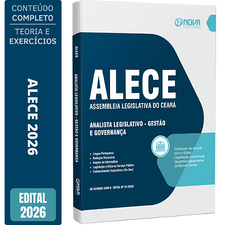 Apostila ALECE 2026 Analista Legislativo - Gestão e Governança
