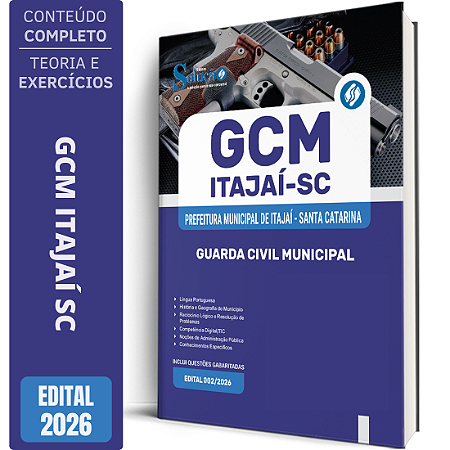 Apostila Prefeitura de Itajaí SC 2026 GCM - Guarda Municipal