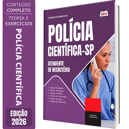 Apostila Polícia Científica SP 2026 - Atendente de Necrotério