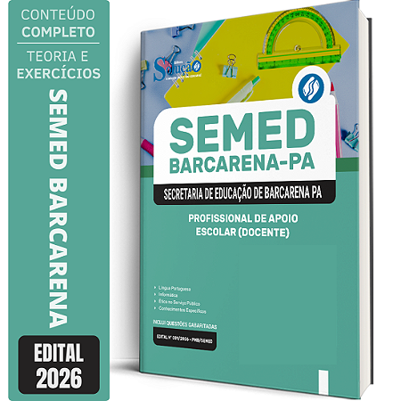 Apostila SEMED Barcarena PA 2026 - Profissional de Apoio Escolar (Docente)