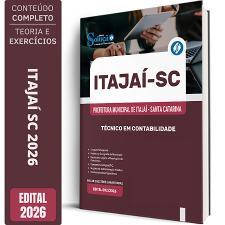 Apostila Prefeitura de Itajaí SC 2026 - Técnico em Contabilidade