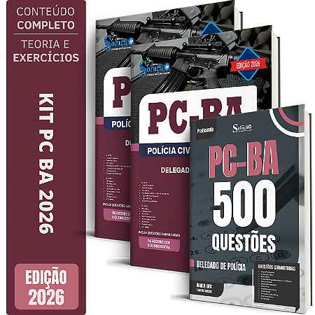 KIT Combo Apostila PC BA 2026 Delegado de Polícia + Questões