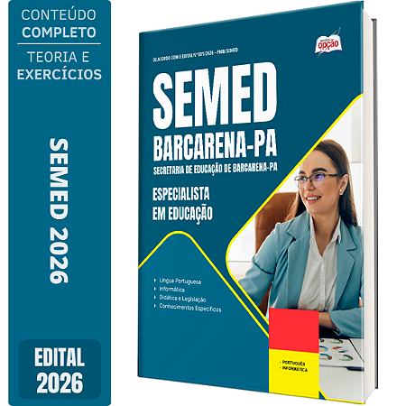 Apostila SEMED Barcarena PA 2026 - Especialista em Educação