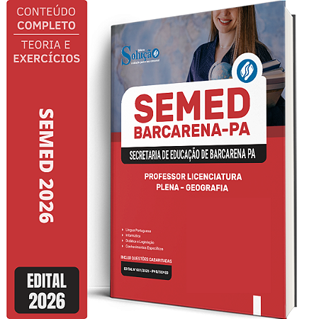 Apostila SEMED Barcarena PA 2026 Professor Licenciatura Plena - Geografia