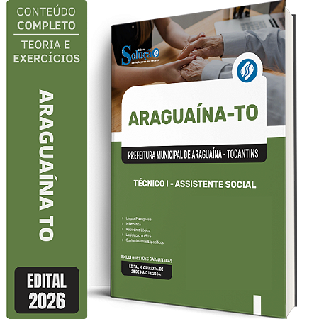 Apostila Prefeitura de Araguaína TO 2026 Técnico 1 - Assistente Social