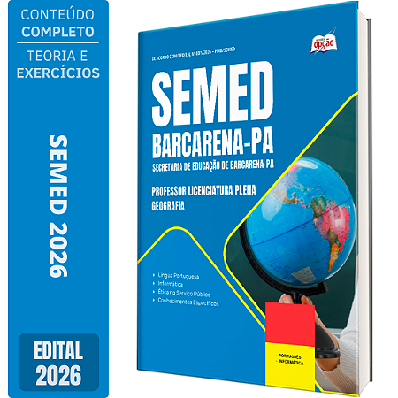 Apostila SEMED Barcarena PA 2026 Professor Licenciatura Plena - Geografia