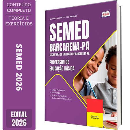 Apostila SEMED Barcarena PA 2026 - Professor de Educação Básica