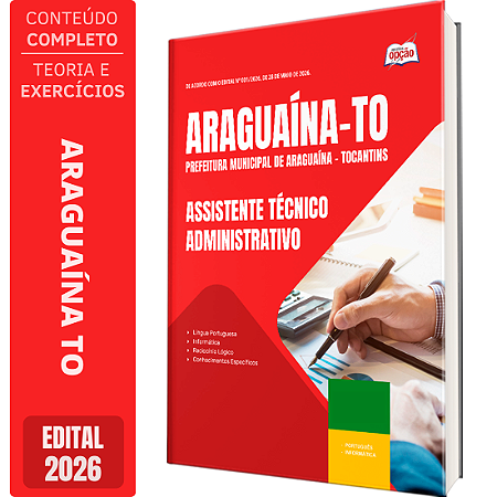 Apostila Prefeitura de Araguaína TO 2026 - Assistente Técnico Administrativo