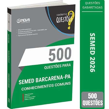 Livro 500 Questões SEMED Barcarena PA - Comum a Todos os Cargos