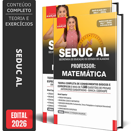 Apostila SEDUC AL 2026 - Professor Matemática