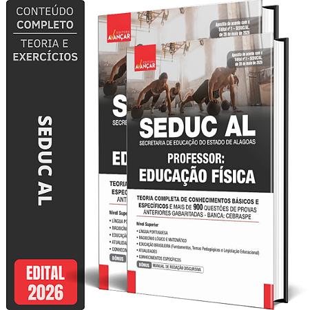 Apostila Seduc AL 2026 - Professor Educação Física