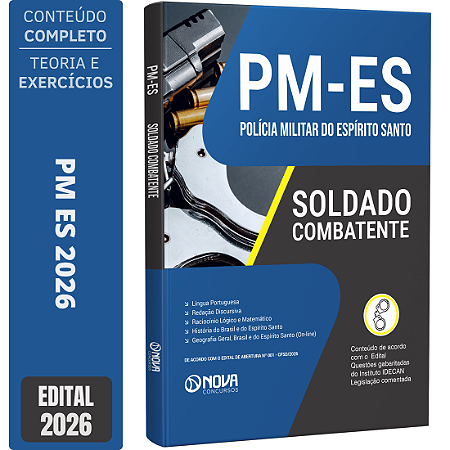 Apostila PM ES 2026 - Soldado Combatente (QPMP-C)
