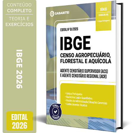 Apostila IBGE 2026 - Agente Censitário Supervisor e Regional