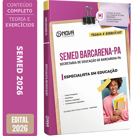 Apostila SEMED Barcarena PA 2026 - Especialista em Educação