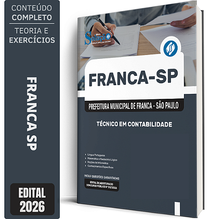 Apostila Prefeitura de Franca SP 2026 - Técnico em Contabilidade