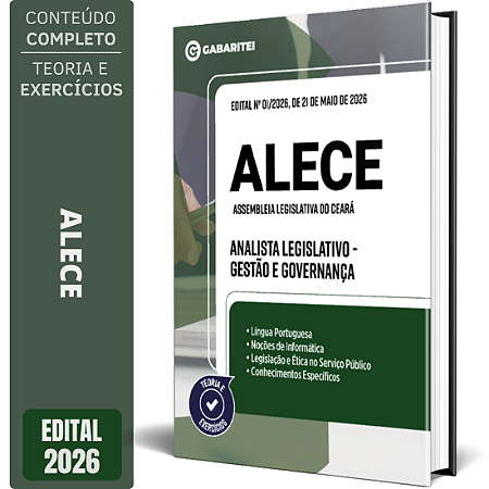 Apostila ALECE Analista Legislativo 2026 - Gestão e Governança