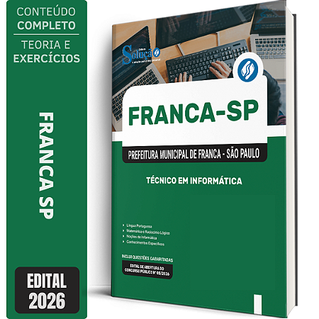 Apostila Prefeitura de Franca SP 2026 - Técnico em Informática