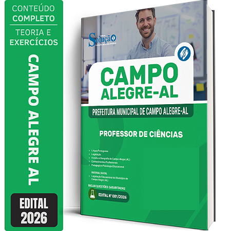 Apostila Prefeitura de Campo Alegre AL 2026 - Professor de Ciências