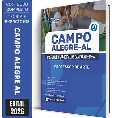 Apostila Prefeitura de Campo Alegre AL 2026 - Professor de Arte