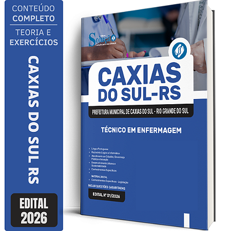 Apostila Prefeitura de Caxias do Sul RS 2026 - Técnico em Enfermagem