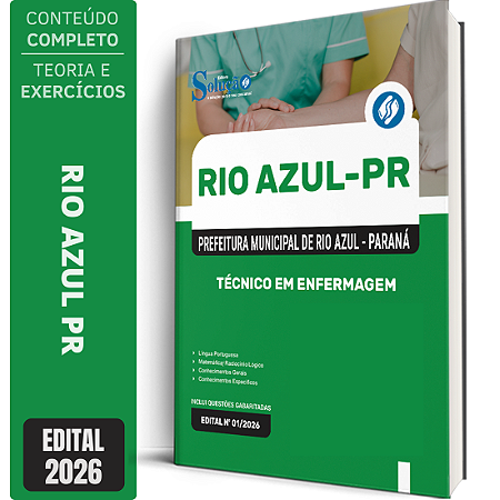 Apostila Prefeitura de Rio Azul PR 2026 - Técnico em Enfermagem
