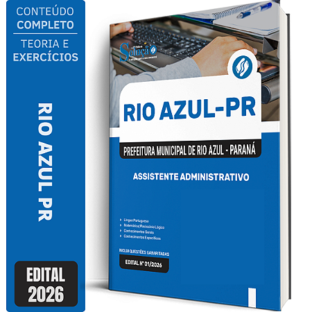 Apostila Prefeitura de Rio Azul PR 2026 - Assistente Administrativo