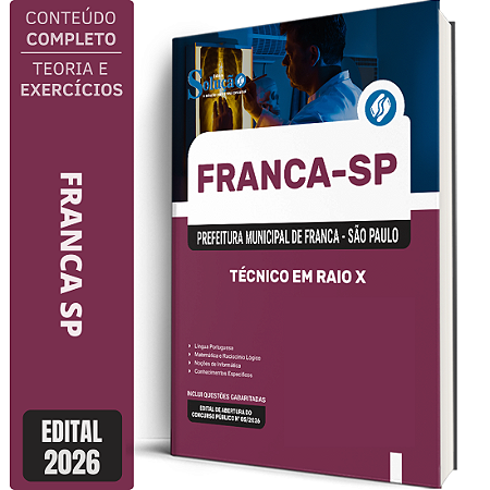 Apostila Prefeitura de Franca SP 2026 - Técnico em Raio X