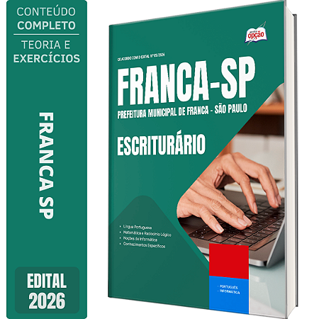 Apostila Prefeitura de Franca SP 2026 - Escriturário