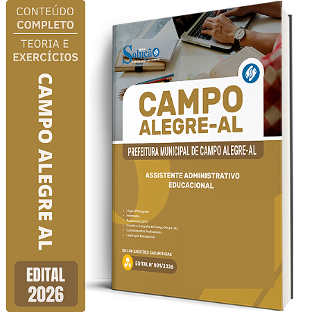 Apostila Prefeitura de Campo Alegre AL 2026 - Assistente Administrativo Educacional