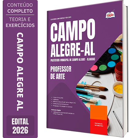 Apostila Prefeitura de Campo Alegre AL 2026 - Professor de Arte