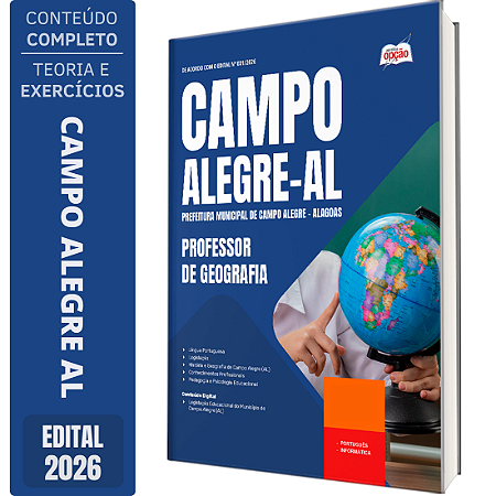 Apostila Prefeitura de Campo Alegre AL 2026 - Professor de Geografia
