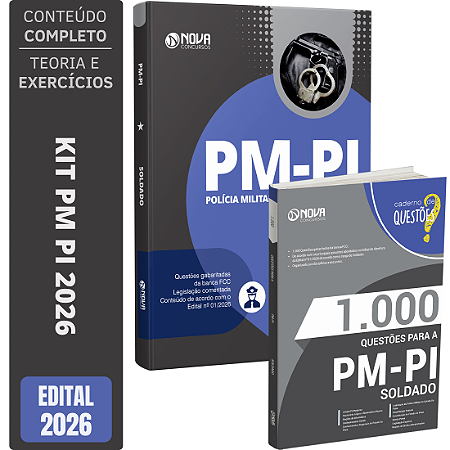 KIT PM PI 2026 Apostila Soldado PM Piauí + Livro 1000 Questões