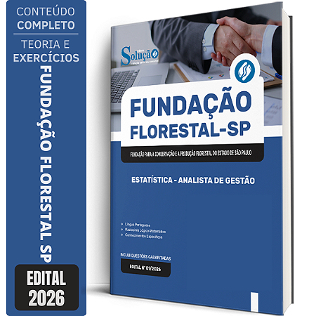 Apostila Fundação Florestal 2026 Analista de Gestão - Estatística