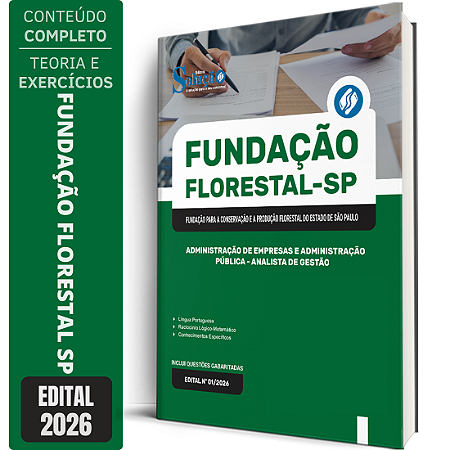 Apostila Fundação Florestal 2026 Analista de Gestão - Administração de Empresas e Administração Pública