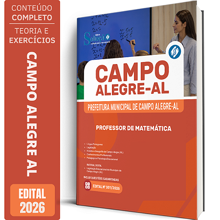 Apostila Prefeitura de Campo Alegre AL 2026 - Professor de Matemática