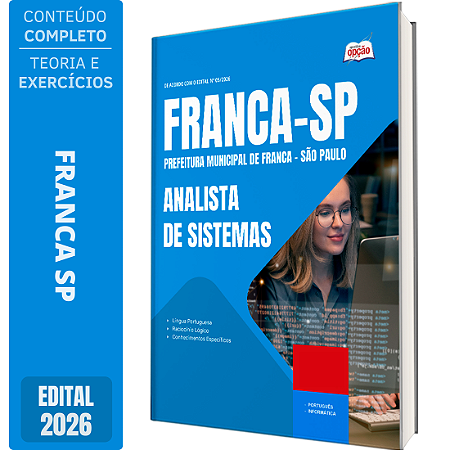Apostila Prefeitura de Franca SP 2026 - Analista de Sistemas