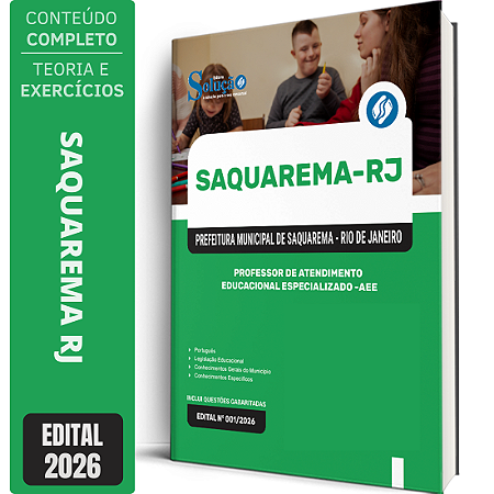 Apostila Prefeitura de Saquarema RJ 2026 Professor de Atendimento Educacional Especializado - AEE