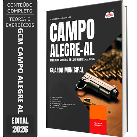 Apostila Prefeitura de Campo Alegre AL 2026 GCM - Guarda Municipal