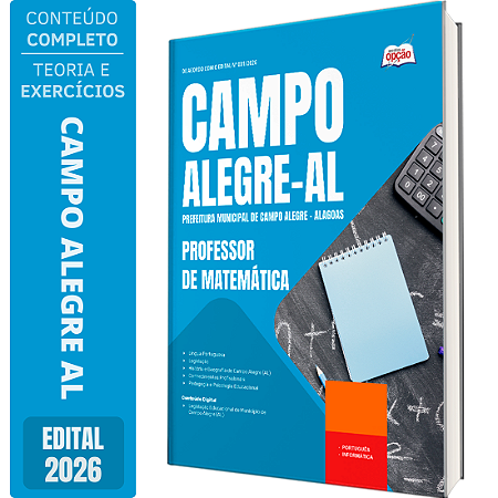 Apostila Prefeitura de Campo Alegre AL 2026 - Professor de Matemática